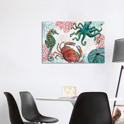 Ocean Finds I by Daphne Brissonnet - Wrapped Canvas Painting