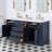 Palace 72" Carrara Quartz Countertop Bath Vanity in Monarch Blue with Faucet and Mirror