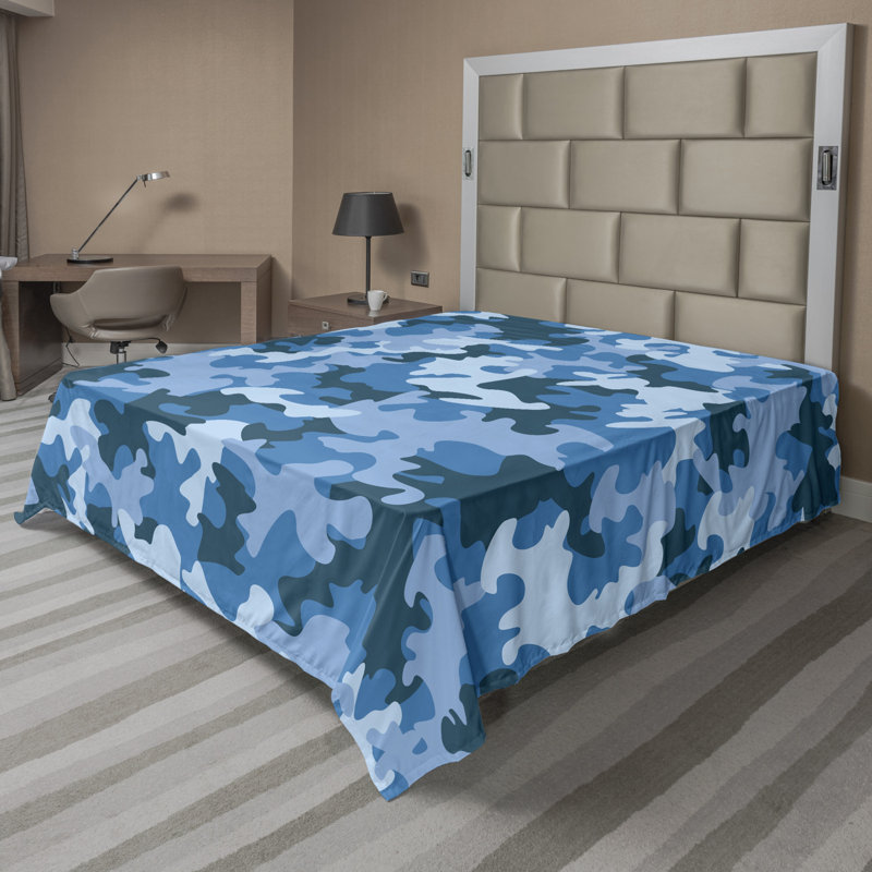 Microfiber No Pattern And Not Solid Color Flat Sheet, California King