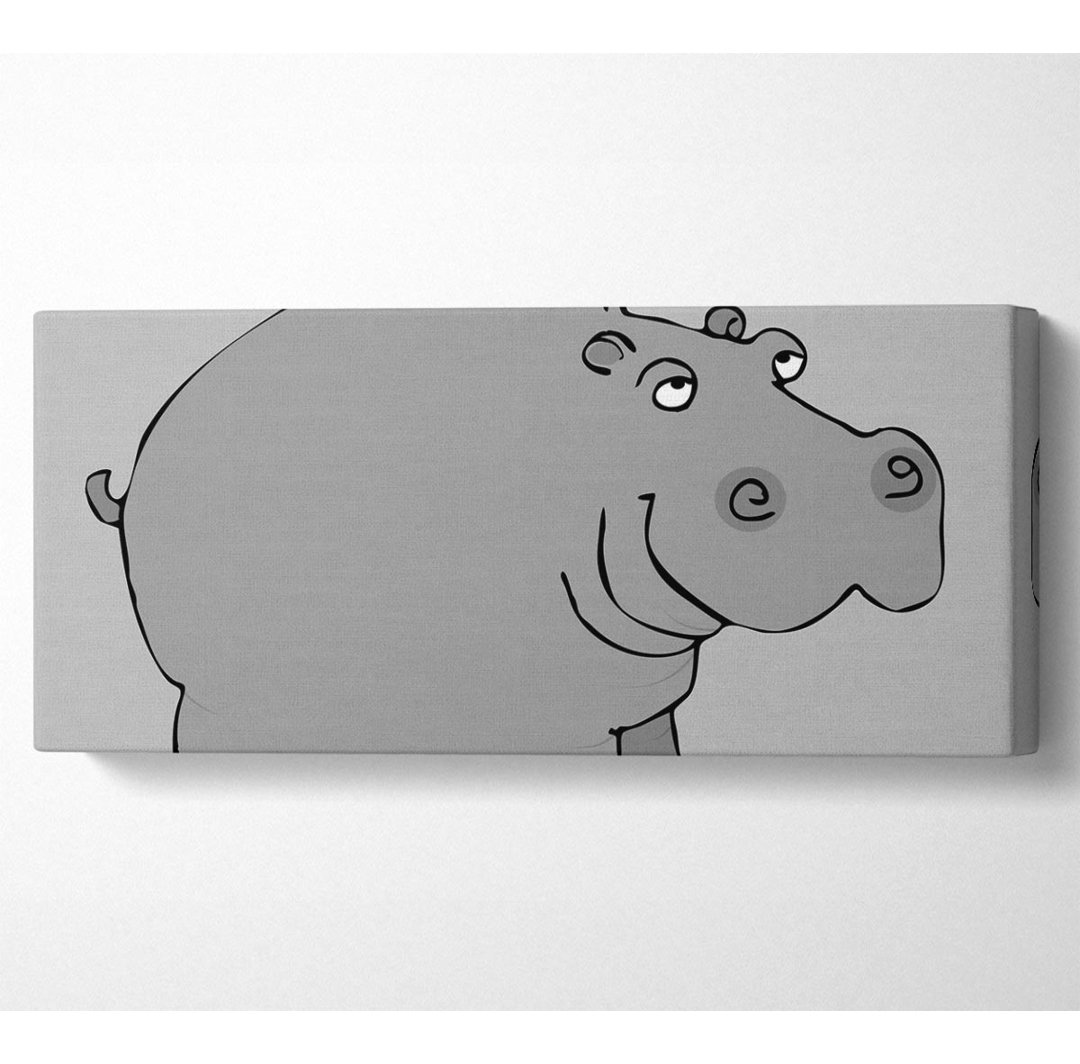 Big Fat Hippo Lilac - Kunstdrucke auf Leinwand