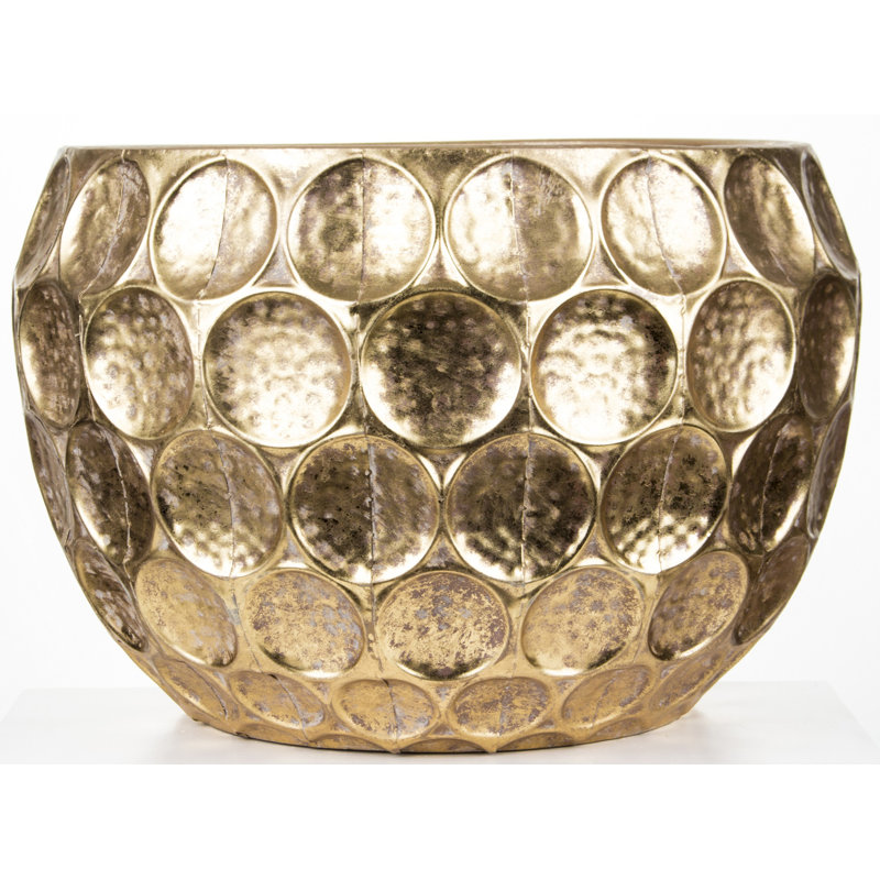 Dianella Metal Pot Planter, Golden