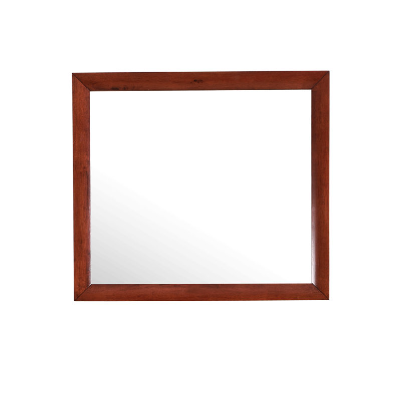 Miroir pour utilisation quotidienne, cerise, 39 po x 35 po, Brun