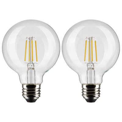 4.5 Watt G25 LED - Clear - Medium Base - 90 CRI - 120 Volt - 2 Pack