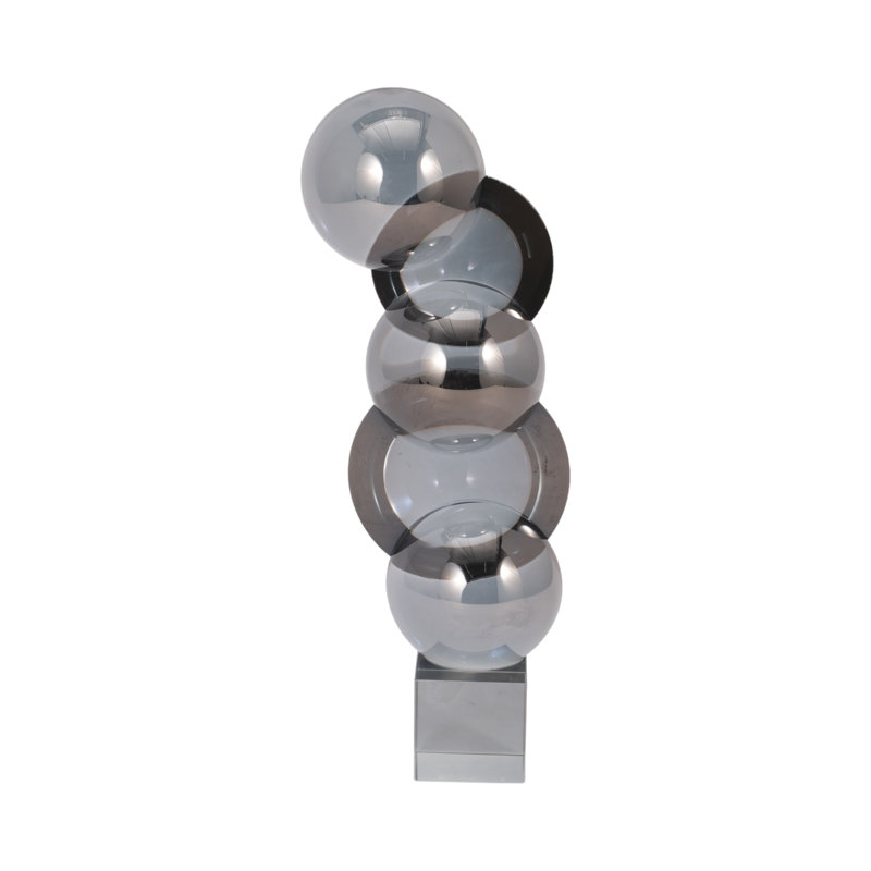 Borys Small Crystal Bubble Statuary, 12" H x 3" W x 3" D