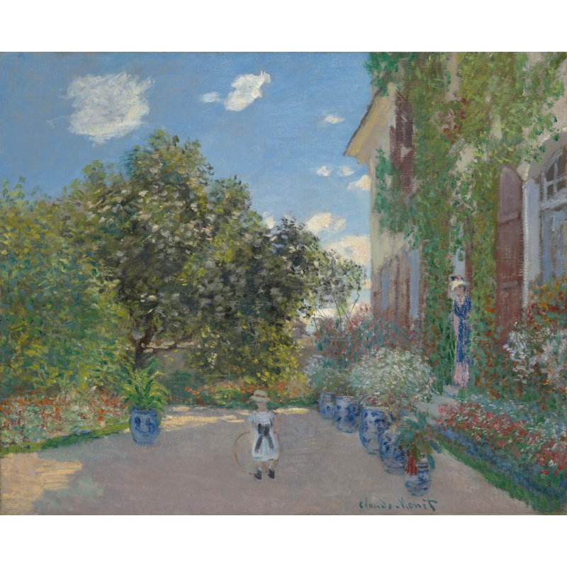 «The Artist's House at Argenteuil» par Claude Monet, reproduction d'art sur toile tendue avec châssis, H 24 po x l 17 po