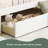 Full Size L-Shaped Bookcases Bed With Power Outlets, USB Charging Ports,Two Drawers-2031925580