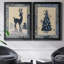 " Deer Silhouette " 2 - Pieces-1092480967-1092480964-1092480985