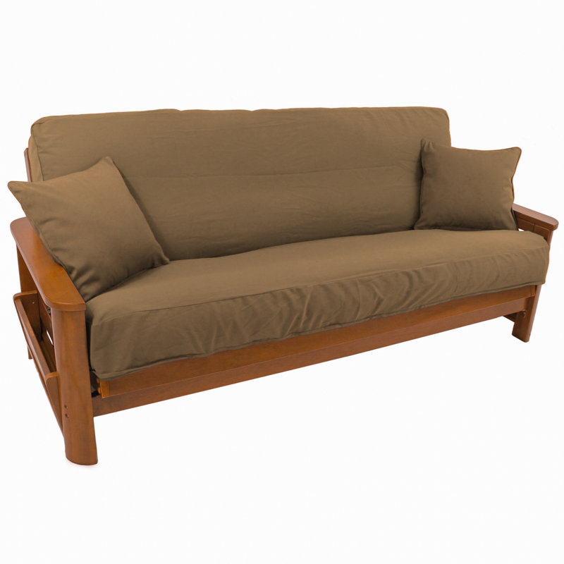 Housse pour futon à coussins carrés/rectangulaires, Caramel