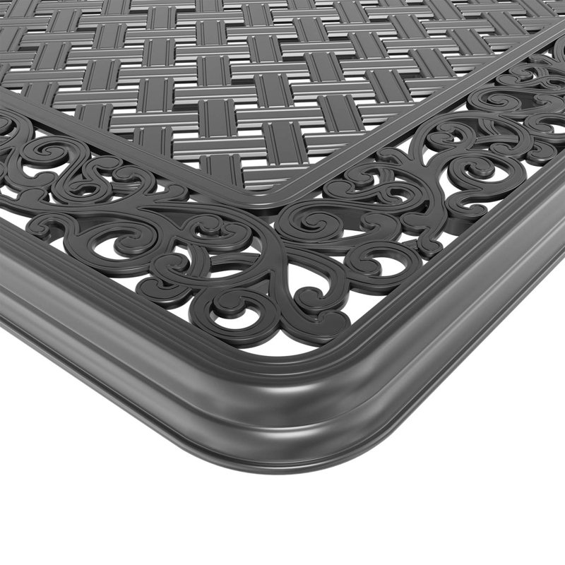 Ensemble de meubles de patio en aluminium coulé 5 pièces avec coussins