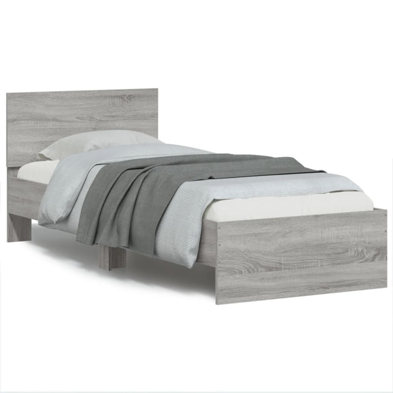 Bed, Small Single (2'6), Grey Sonoma
