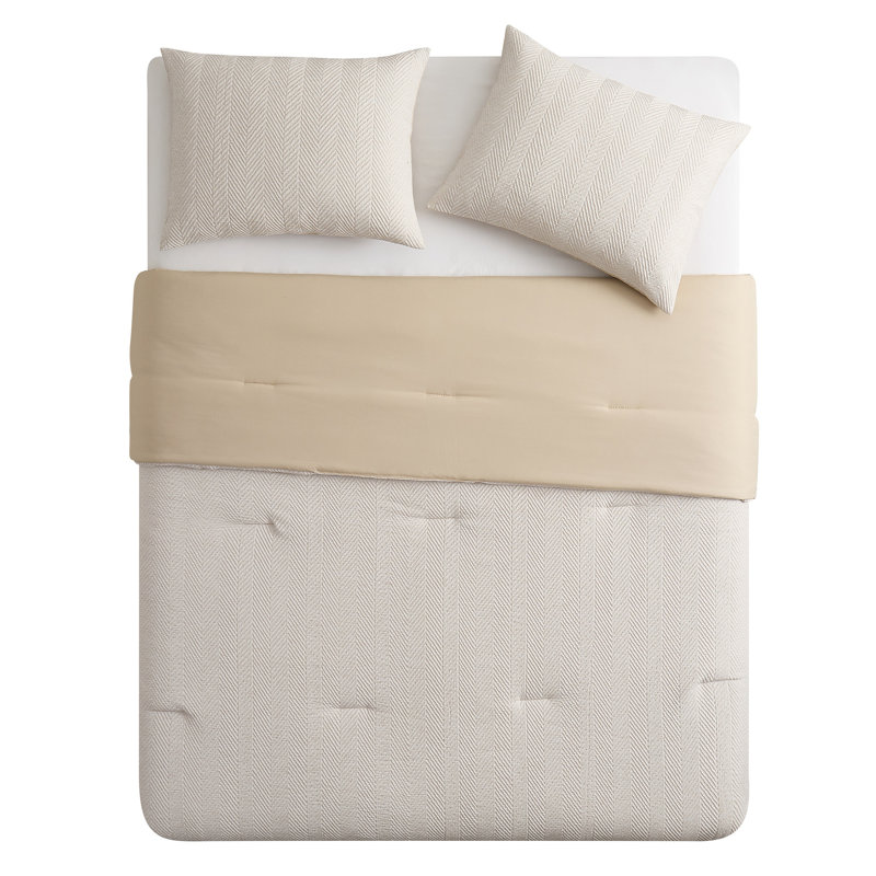 Ensemble d'édredon en microfibre 3 pièces VCNY Home, Édredon pour grand lit + 2 taies décoratives, Vert