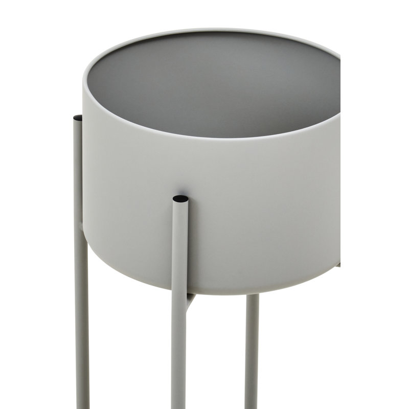 Maleiyah Metal Cachepot, 55 x 28 x 28, Grey