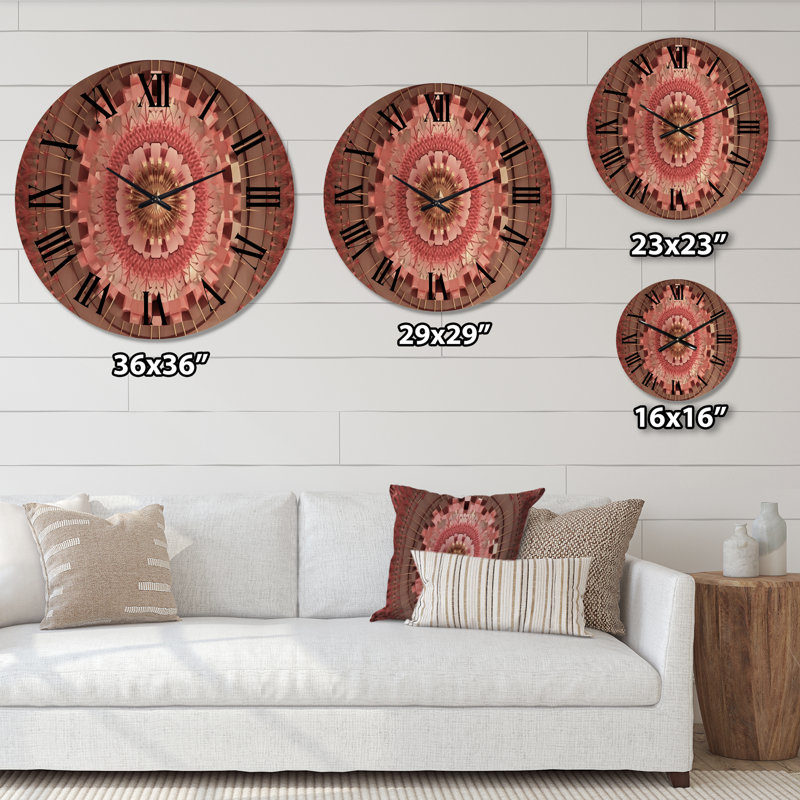 Horloge murale géométrique moderne en bois, Grand