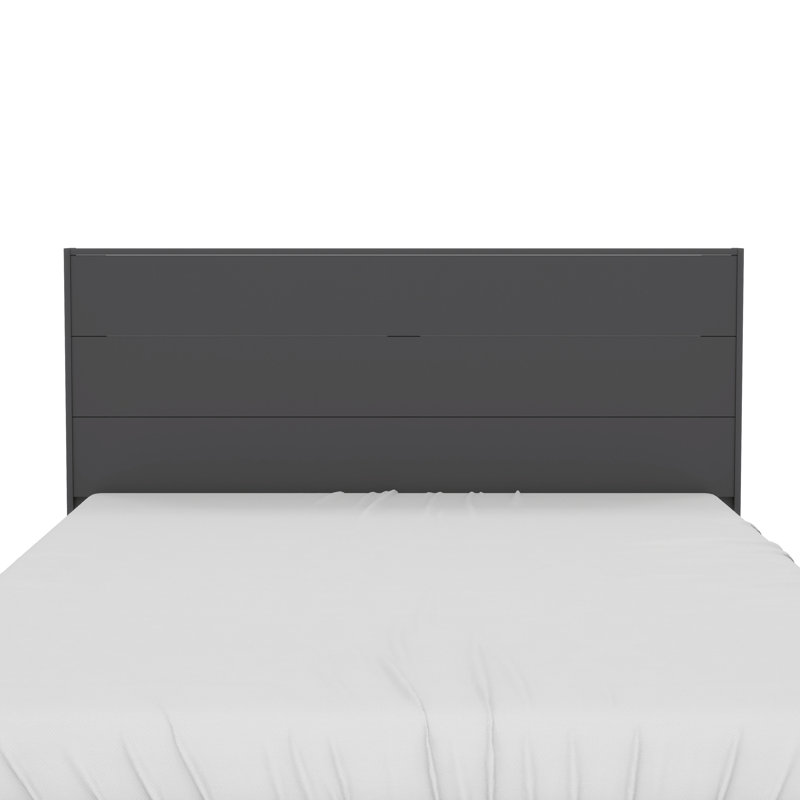 Allyannah Levison Platform Bed With Headboard, Queen, Graphite Gray