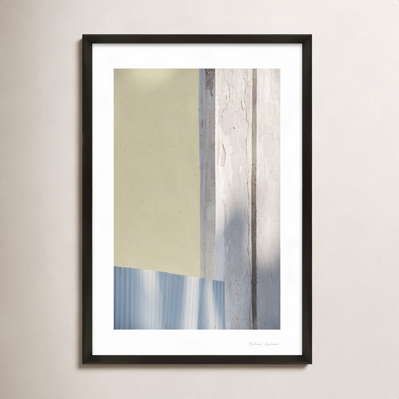 Ludvig "Sun and Concrete 1" Photo Print, 30" H x 21" W x 1.25" D, Black