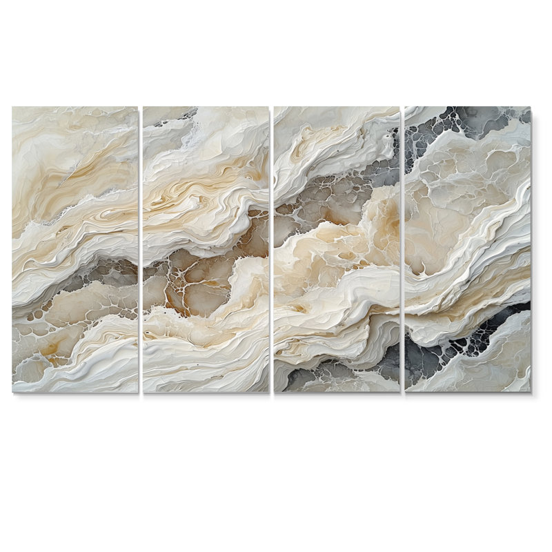 Ombretta - décoration murale en marbre - art mural moderne, H 28 po x l 48 po, 4