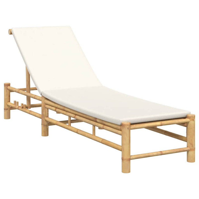 Sun Lounger 100% Polyester Large, Cream