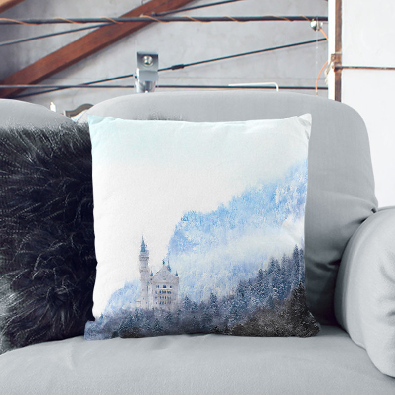 Square Throw Cushion, 40cm H x 40cm W x 15cm D, White