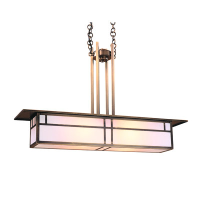 Luminaire suspendu rectangulaire 2 lumières lanternes Telly