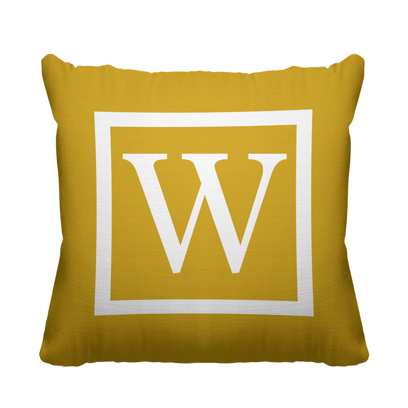 Coussin intérieur / extérieur Square_Monogram, 19 po x l 19 po, L 15 po x H 15 po