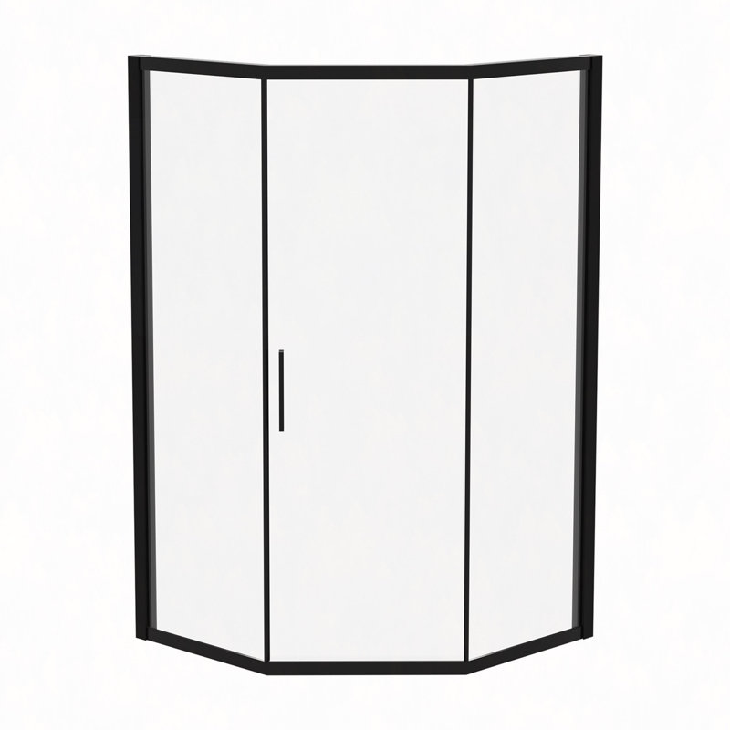42" W X 76" H Diamond-Shaped Corner Shower Door, 5/16" (8Mm)