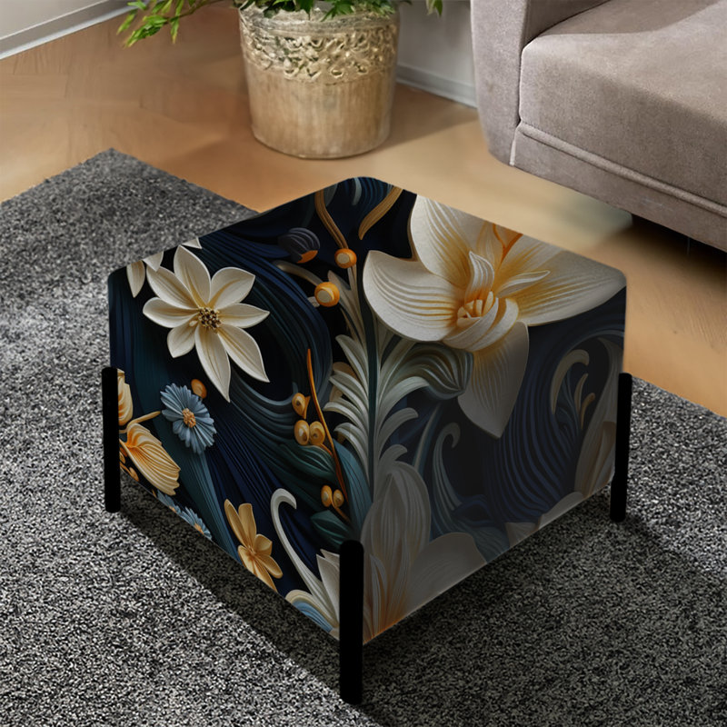 Guildford - Repose-pieds carré floral
