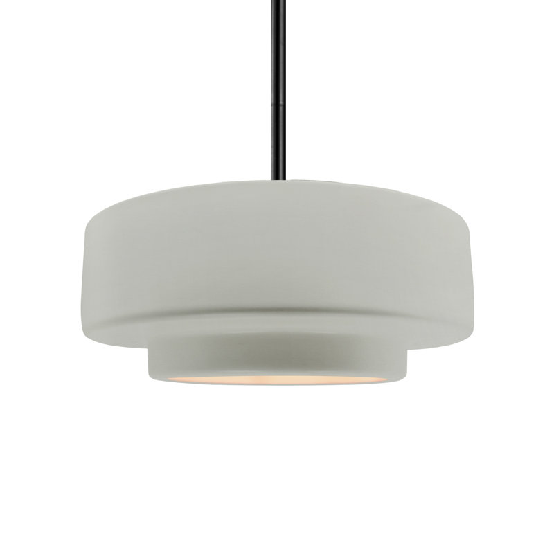 Luminaire suspendu à 1 lumière Meydan, Bisque / laiton, H 5,25 po x l 14,5 po x P 14,5 po, Matte Black