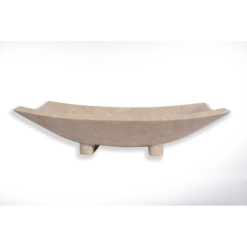 Lavabo de salle de bain rectangulaire en pierre Bora