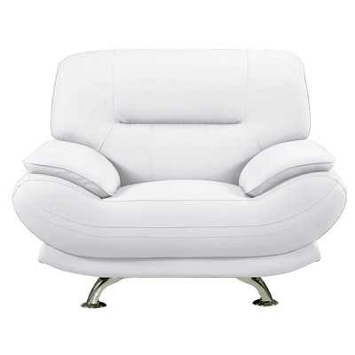 Chaise en similicuir blanc American Eagle Design AE709