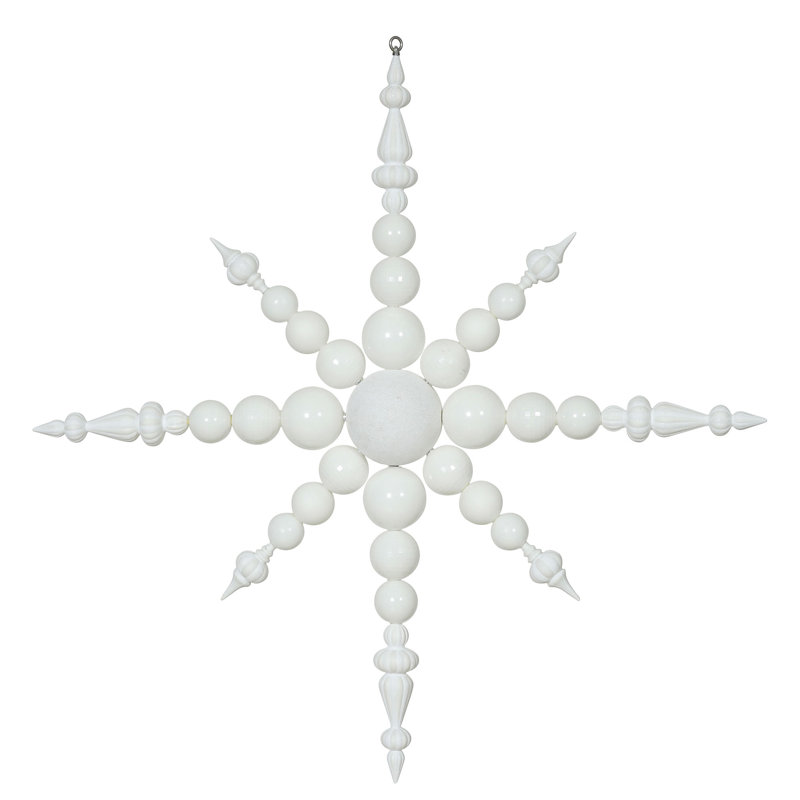 Ornement de Noël 43 po, Blanc / argent