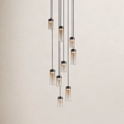 Delonda 9 Light Glass Dimmable Pendant