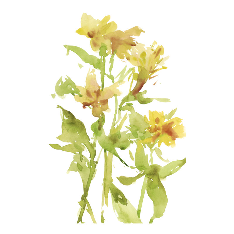 Lilies II - Painting, 76 cm H x 51 cm W, Black Floater Frame