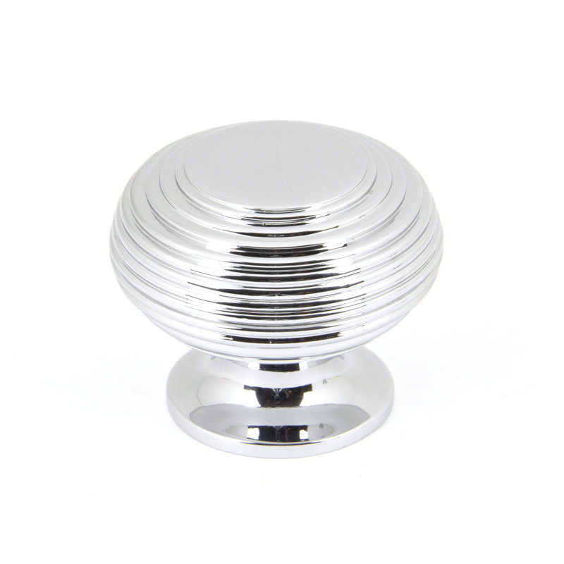 Beehive Cabinet Mushroom Knob, Polished Chrome