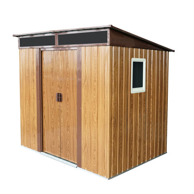 6Ft X 5Ft Metal Shed For Lawn With Waterproof Feature & Hooks - Practical Protected 6 Garden Ventilation Anchor Lock Secure Airy Stable