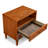 Ingraham 23.6" W Mid-Century Modern Solid Wood Cane 2-Drawer Nightstand & Open Shelf-296259605