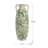 White Ceramic Flower Vase with Green Floral Pattern and Small Handles-1459963168