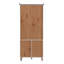 Grande armoire de rangement en MDF blanc avec portes en verre et tablettes réglables - autoportante pour la cuisine et le salon
