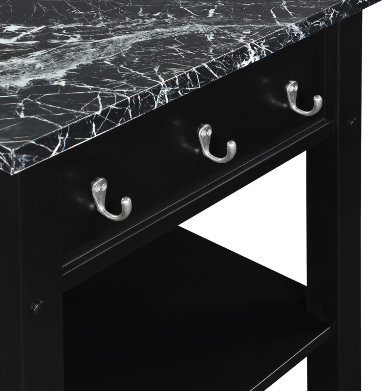 Litchfield Kitchen Cart, Black