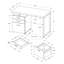Bureau d'ordinateur, bureau personnel, ordinateur portable, installation à gauche, à droite, tiroirs de rangement, L 48 po, travail, stratifié, métal, contemporain, moderne-2093120505