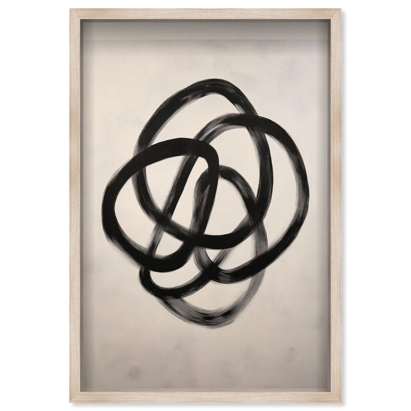 Oliver Gal Urban Mirage IV Abstract - Luxury Shadowbox Framed Wall Art, 32" H x 22" W, Cream