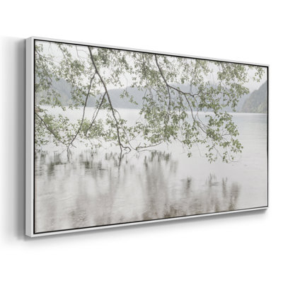 Lake Crescent Rainy Day- Framed Gallery Wrapped Canvas -Ready to Hang