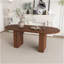 Table de salle à manger 62,9 pouces ovale pour 6 personnes, plateau de table en panneau de fibres à densité moyenne plaqué noyer avec base en panneau de fibres à densité moyenne, table de salle à manger de style campagne moderne avec surface imperméable et résistante aux rayures