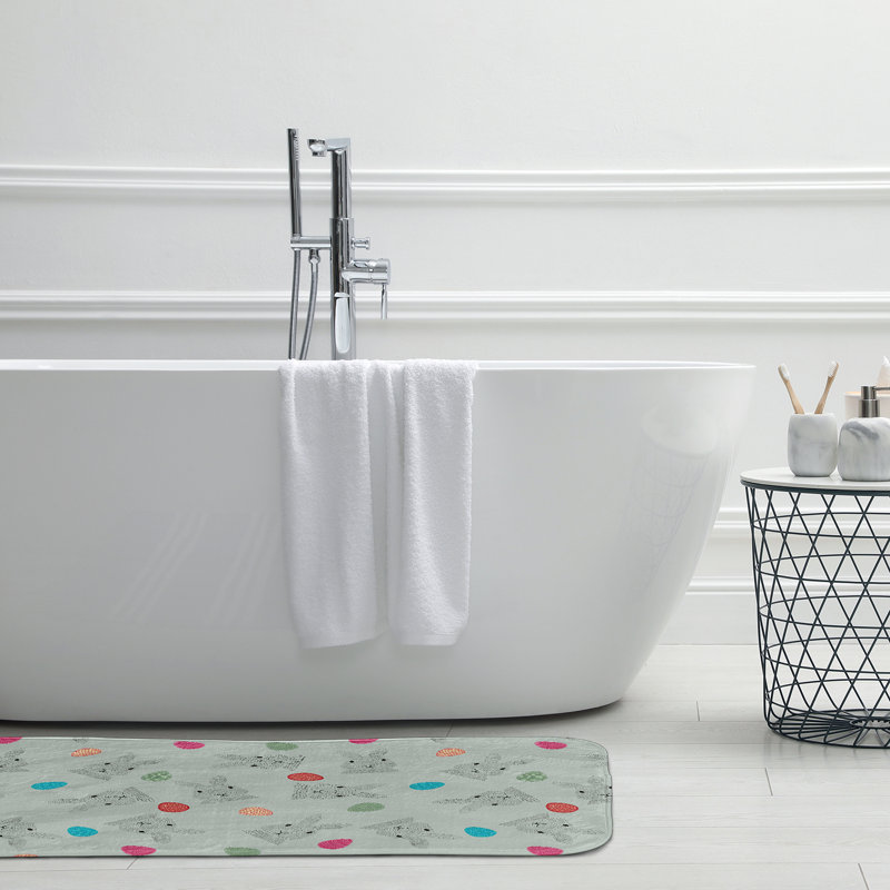 Tapis de bain Brieya, L 17 po x L 24 po, Vert