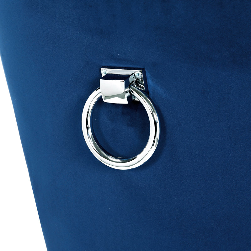 Chaise parsons rembourrée en velours Kirsten, Bleu royal