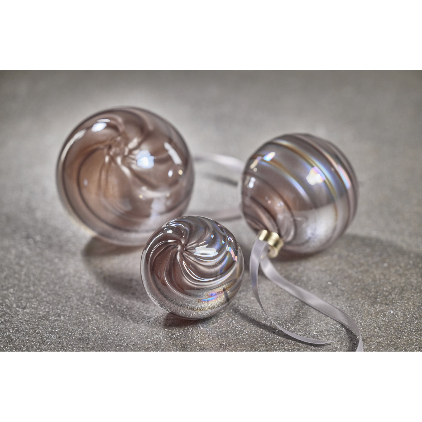 Andron The Holiday Aisle® Ball Ornament, Lt Gray Purple