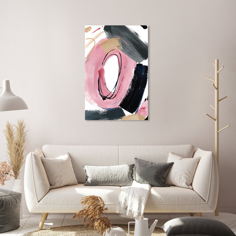 " Abstract Blushing For You " Painting Print, Wrapped Canvas, 30" H x 20" W