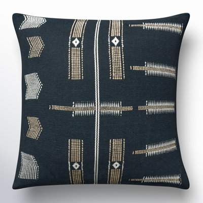 Erickson Embroidered Cotton Throw Pillow