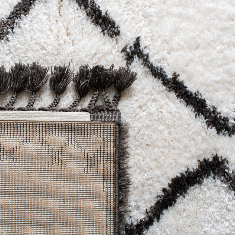 Tapis à poils longs Allon, Tapis de couloir 2 pi 2 po x 8 pi