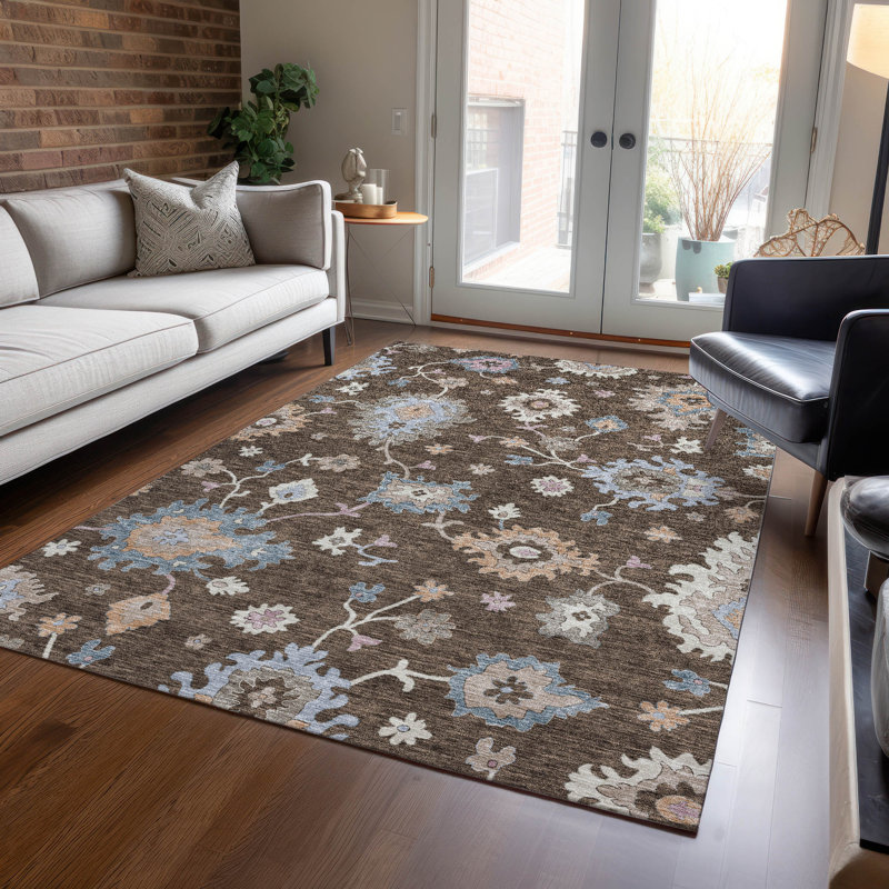 Machine Washable Indoor/Outdoor Segin ACN1218 Rug, Rectangle 8' x 10'