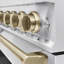 Cuisinière à gaz ZLINE Autograph 48 po avec plaque de cuisson 8 brûleurs DuoPro-223819209-223819221